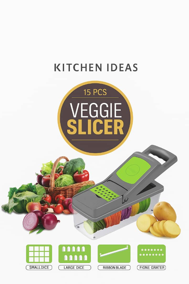 15pcs veggie slicer