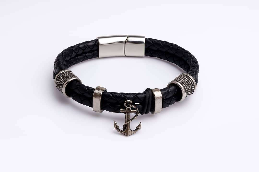 cross leather bracelet