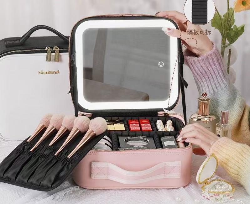 LED makeup mirror bag
